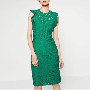 Zara Green Lace Dress L